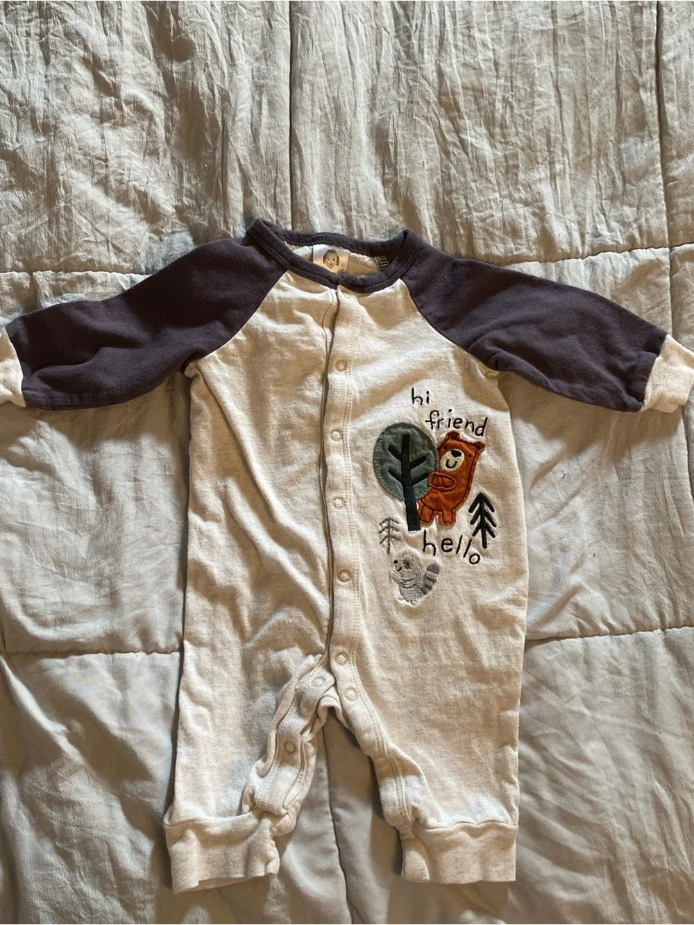 5 piece Assorted Baby Rompers - Camo, Yellow, Striped & Space Prints